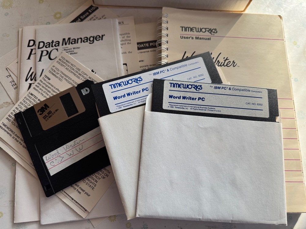 Timeworks Word Writer PC MS-DOS Word Processor Software, Tandy 1000