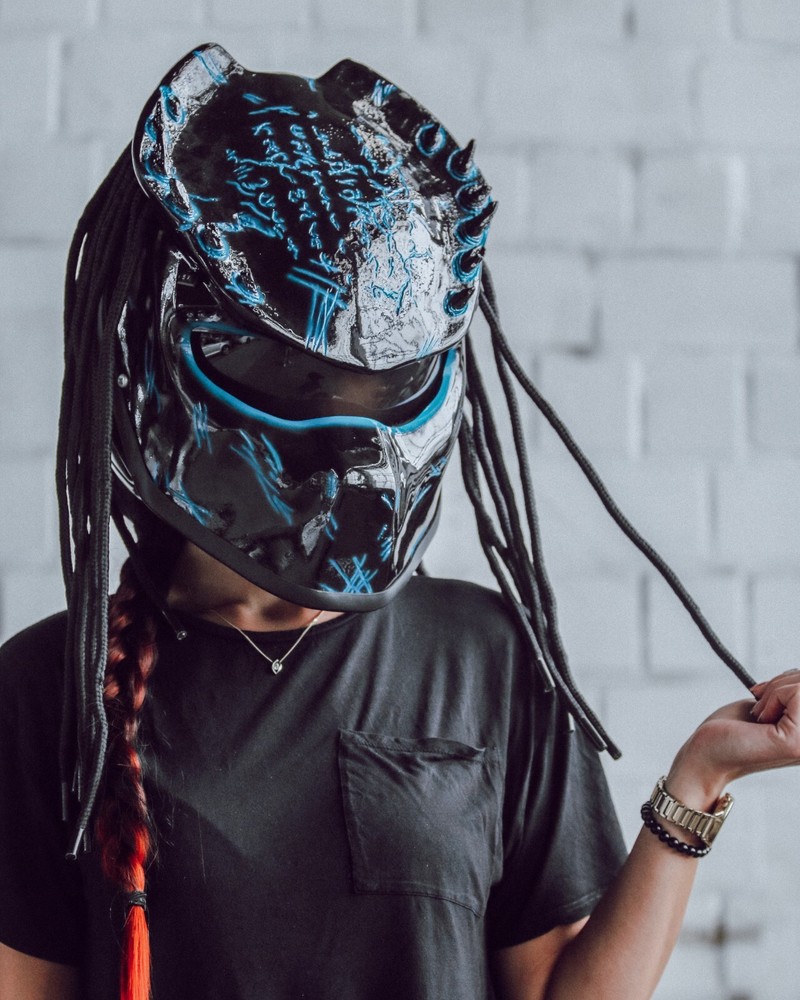 TOP PREDATOR MOTORCYCLE HELMET FIRE STYLE (DOT & ECE CERTIFIED)