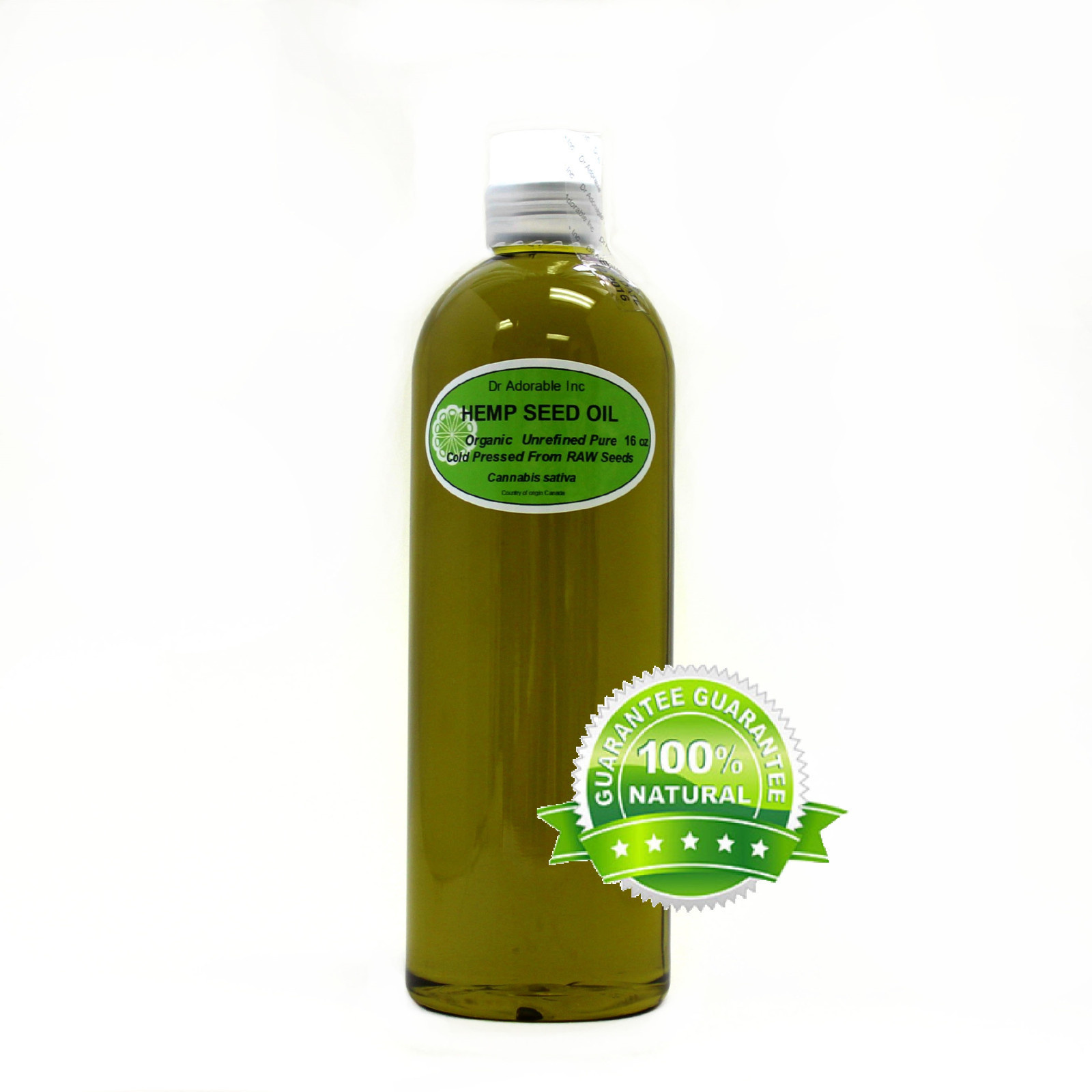 HEMP SEED OIL 100% Pure ORGANIC COLD PRESSED VIRGIN 2 oz- Gallon Free Shipping