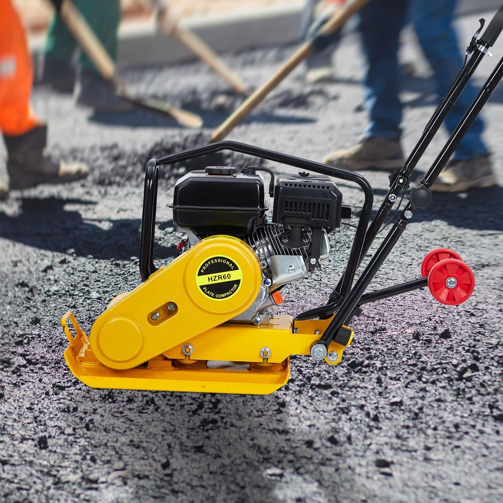 7HP Self-Propelled Plate Compactor | 4,200 Lbs Force, 12" Compaction Depth