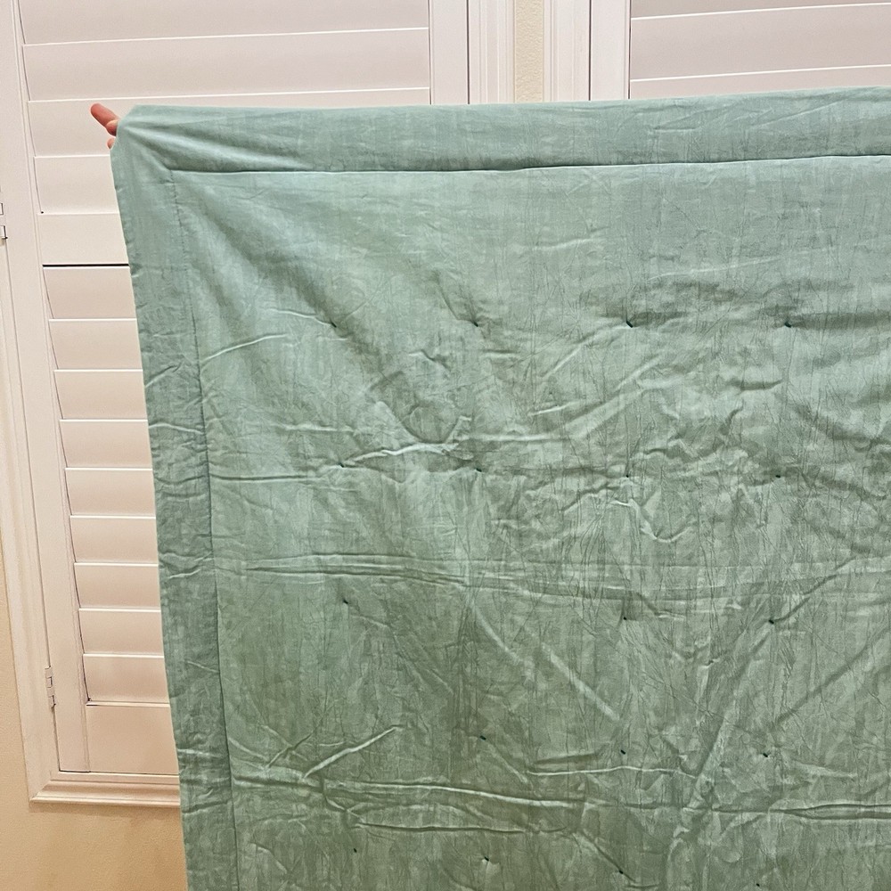 Handmade Patchwork Quilt Throw Lap Blanket Floral Teal Green