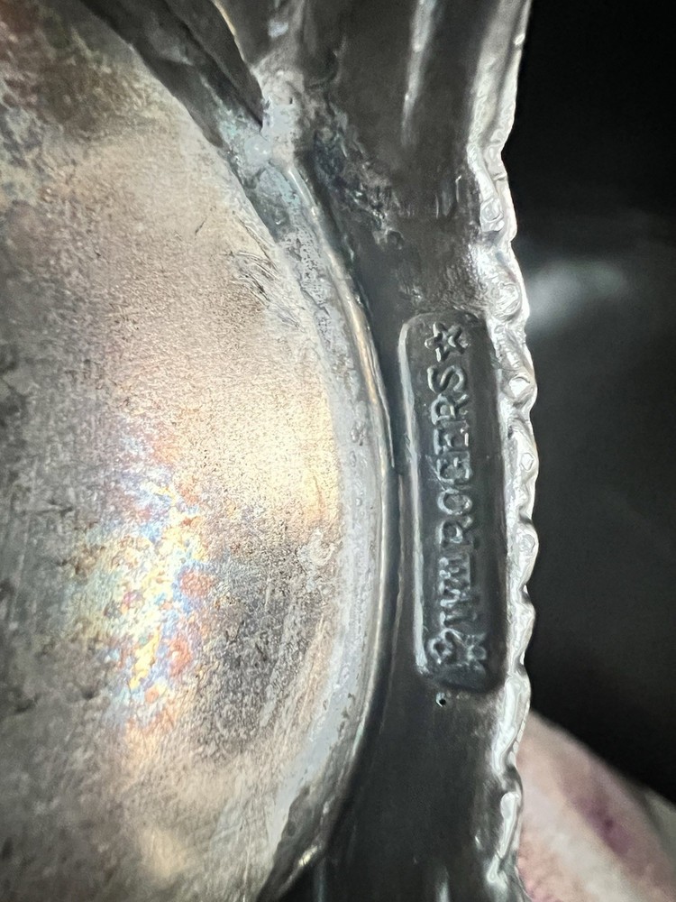 Wm Rogers Silverplate Pitcher Vintage Footed Design 11"