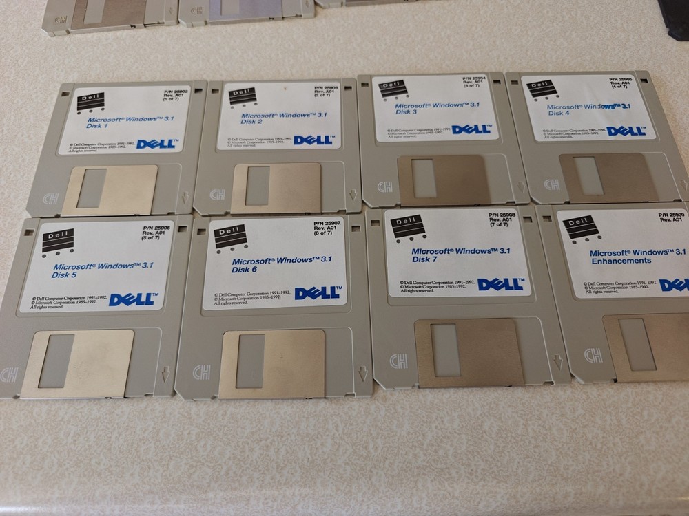 Dell Computer - MS Windows 3.1 3.5" Floppy Disks