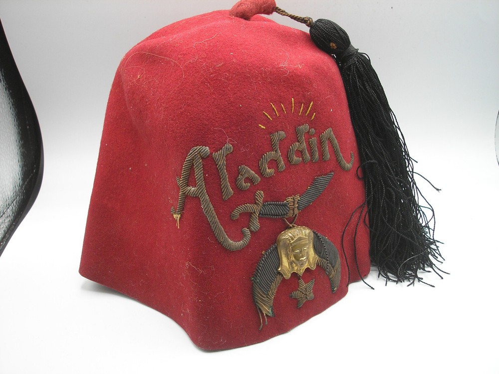 Vintage Masonic Aladdin Fez