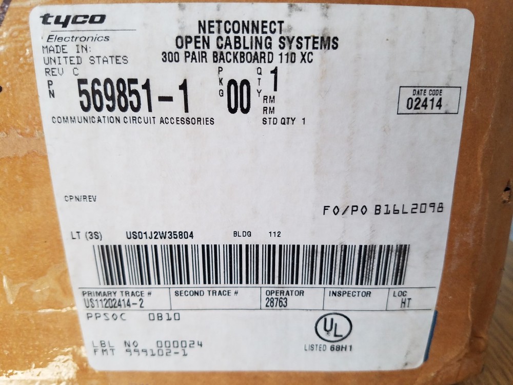 569851-1 Vertical Cable Management Frame CommScope 300-Pair