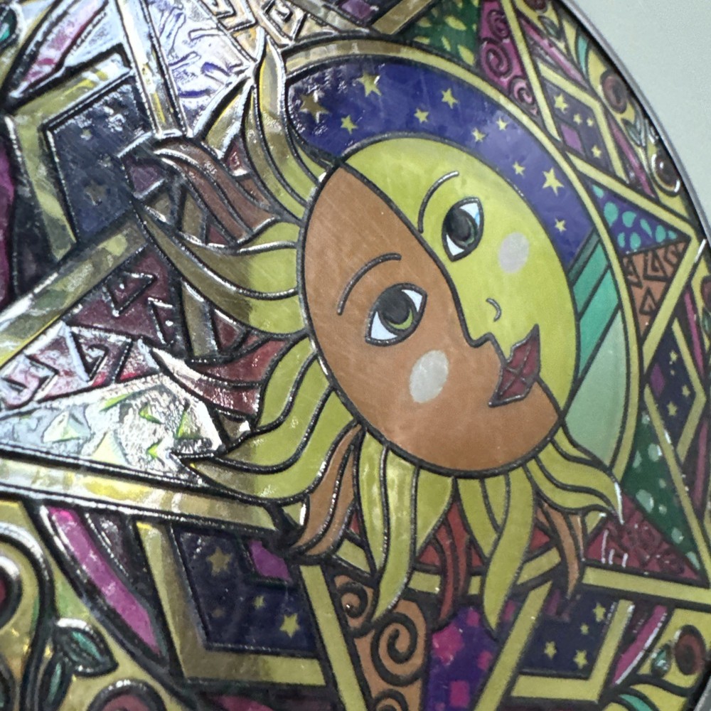 Glass Sun And Moon Eclipse Suncatcher 6"