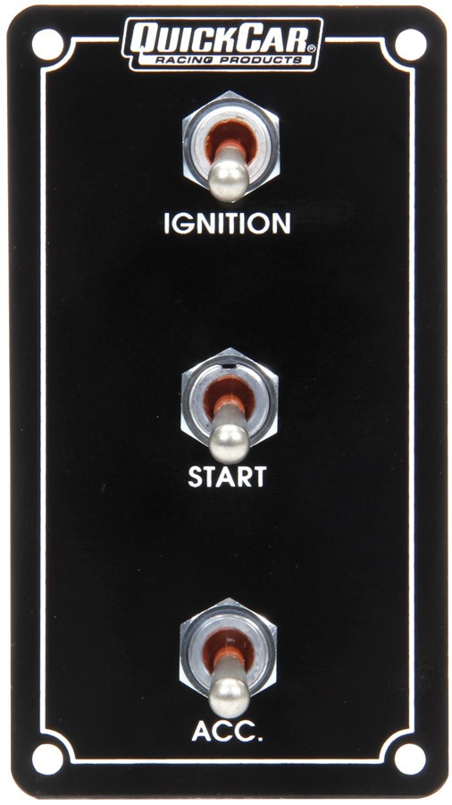 QuickCar Ign. Panel Extreme Vert. 3 Switch Single Ignition 50-7931