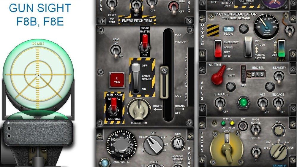F8/F8U CRUSADER COCKPIT instrument panel CDkit