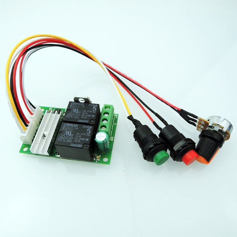 6V-24V 3A DC Motor Speed Controller Speed Adjustable Reversible Button Switch UG