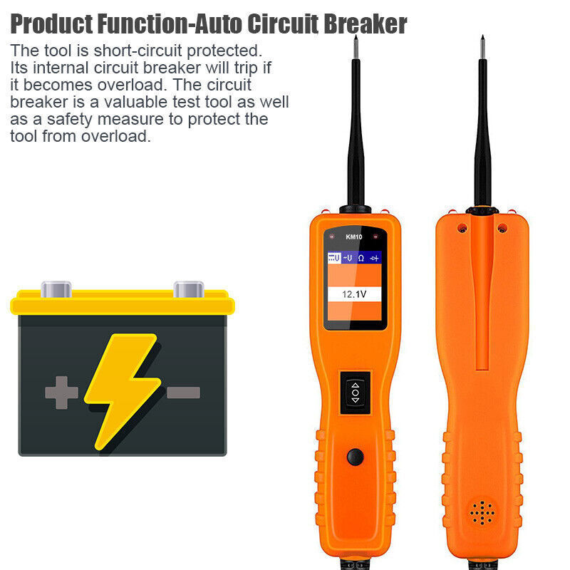KZYEE KM10 PowerScan Electrical System Diagnosis Test Light Circuit Tester Tool