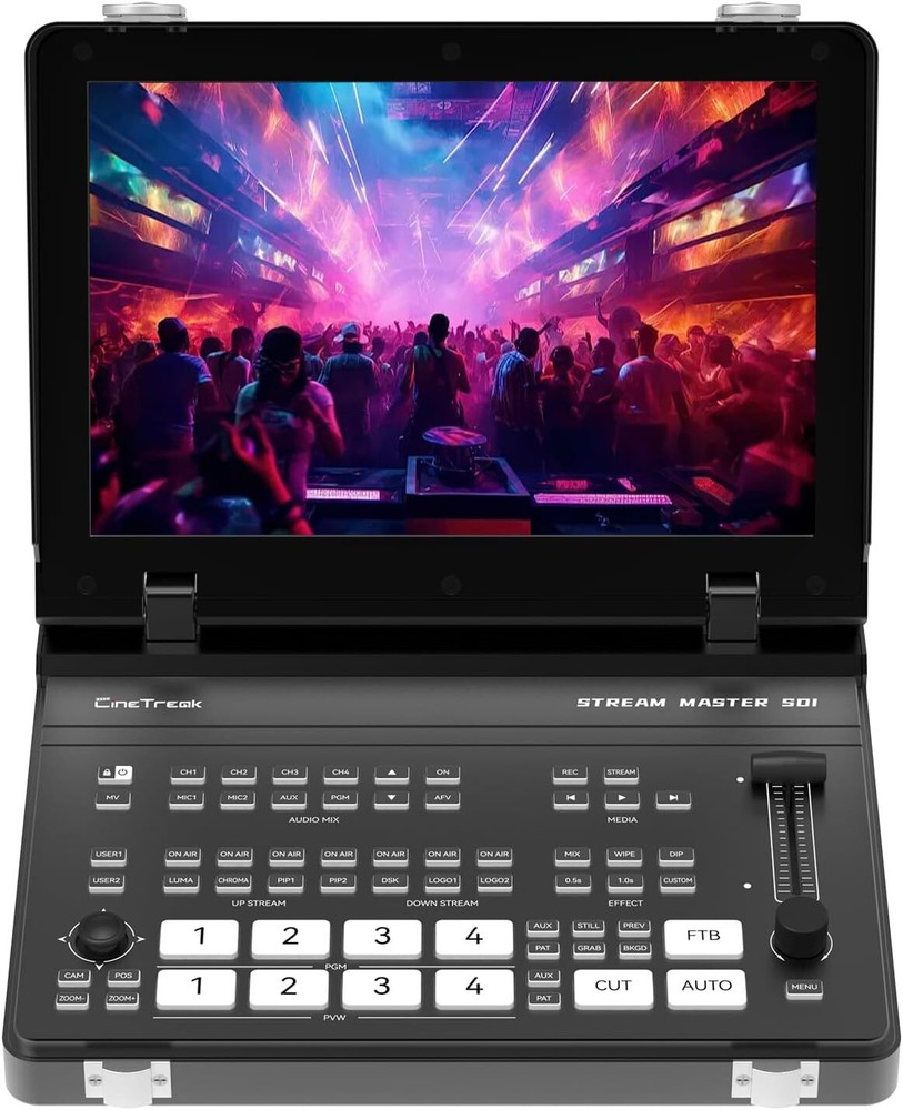 CineTreak Stream Master SDI-HDMI 4-CH Video Switcher Controller Live Streaming