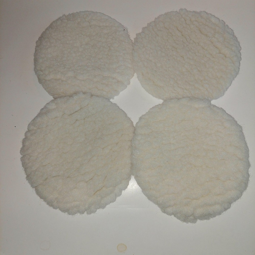 8" Wool Buffing Polishing Pads 4 pcs