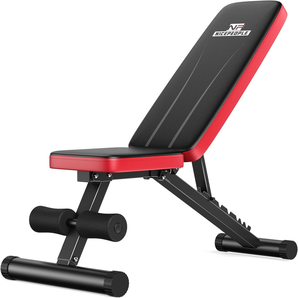 Basic Weight Bench for Home Gym, Foldable Workout Bench with 8 Backrests, 660LBS