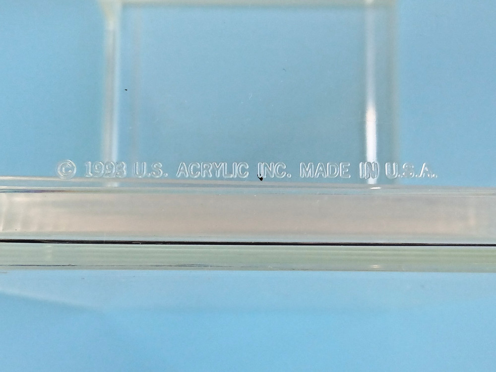 Clear 28-Slot Tabletop CD Storage Tower Rack U.S. Acrylic 1993 Preowned SEE NOTE