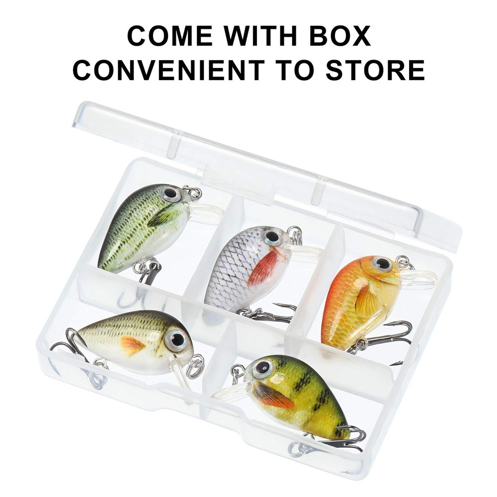 Skylety 10 Pieces Mini Fishing Lures Micro Hard Baits Small, Assorted