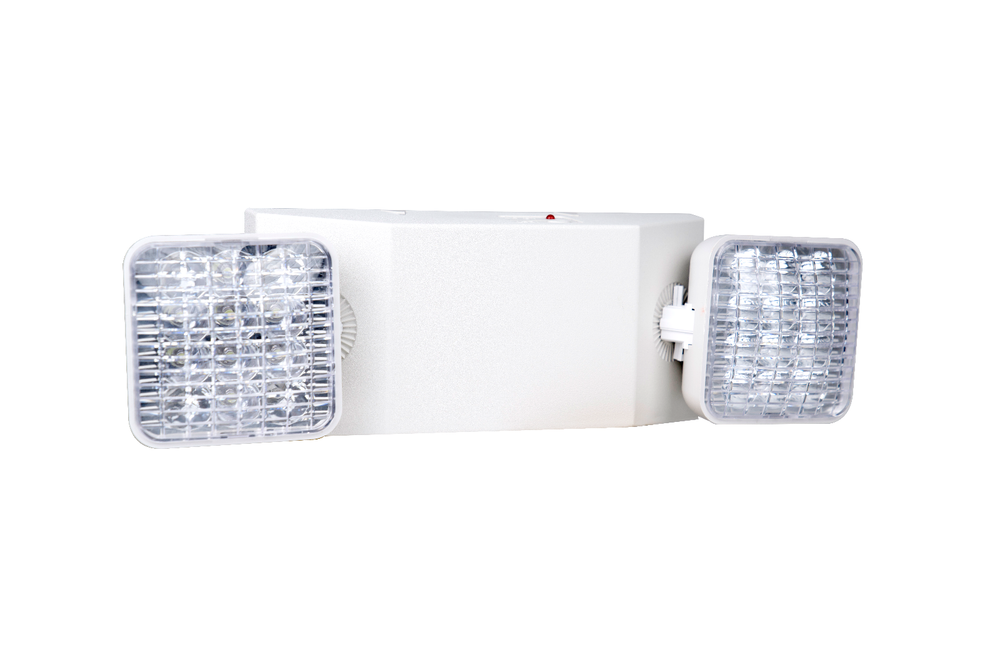 LED Emergency Exit Light Battery Backup & Adjustable Two Heads, UL 924-Listed
