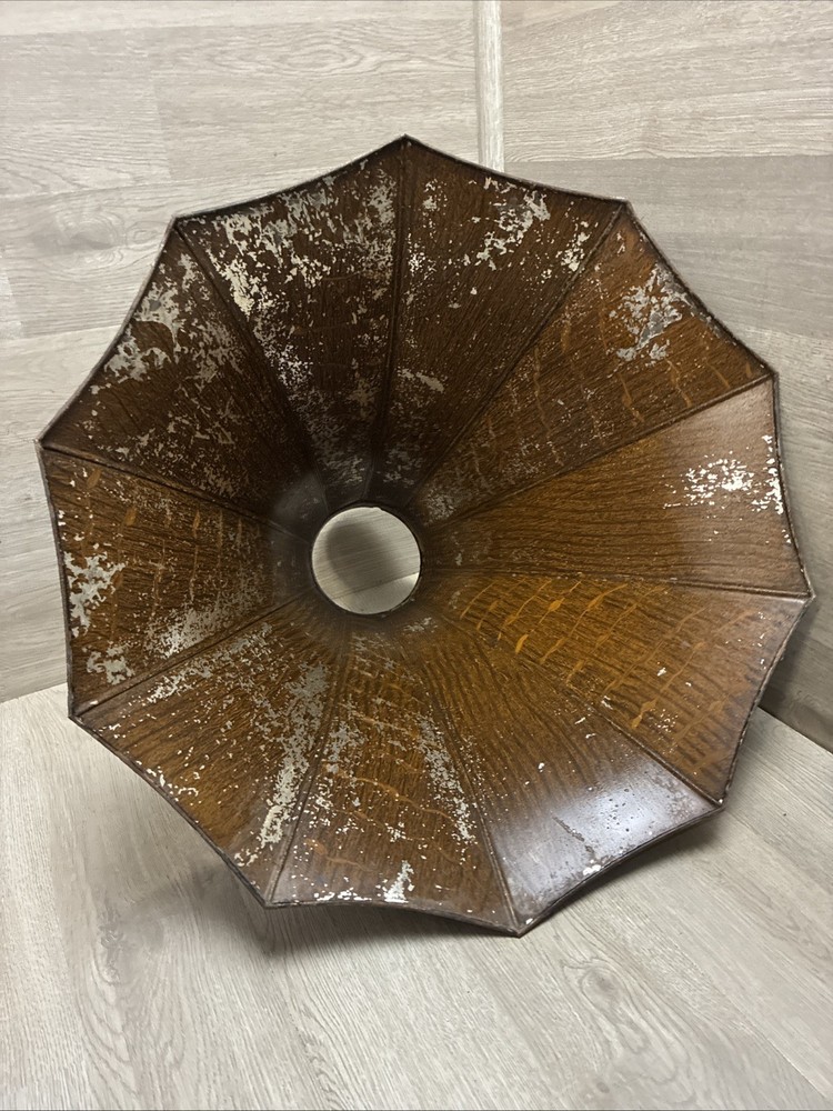 EDISON PHONOGRAPH CYGNET HORN GRAIN PAINTED BELL SECTION