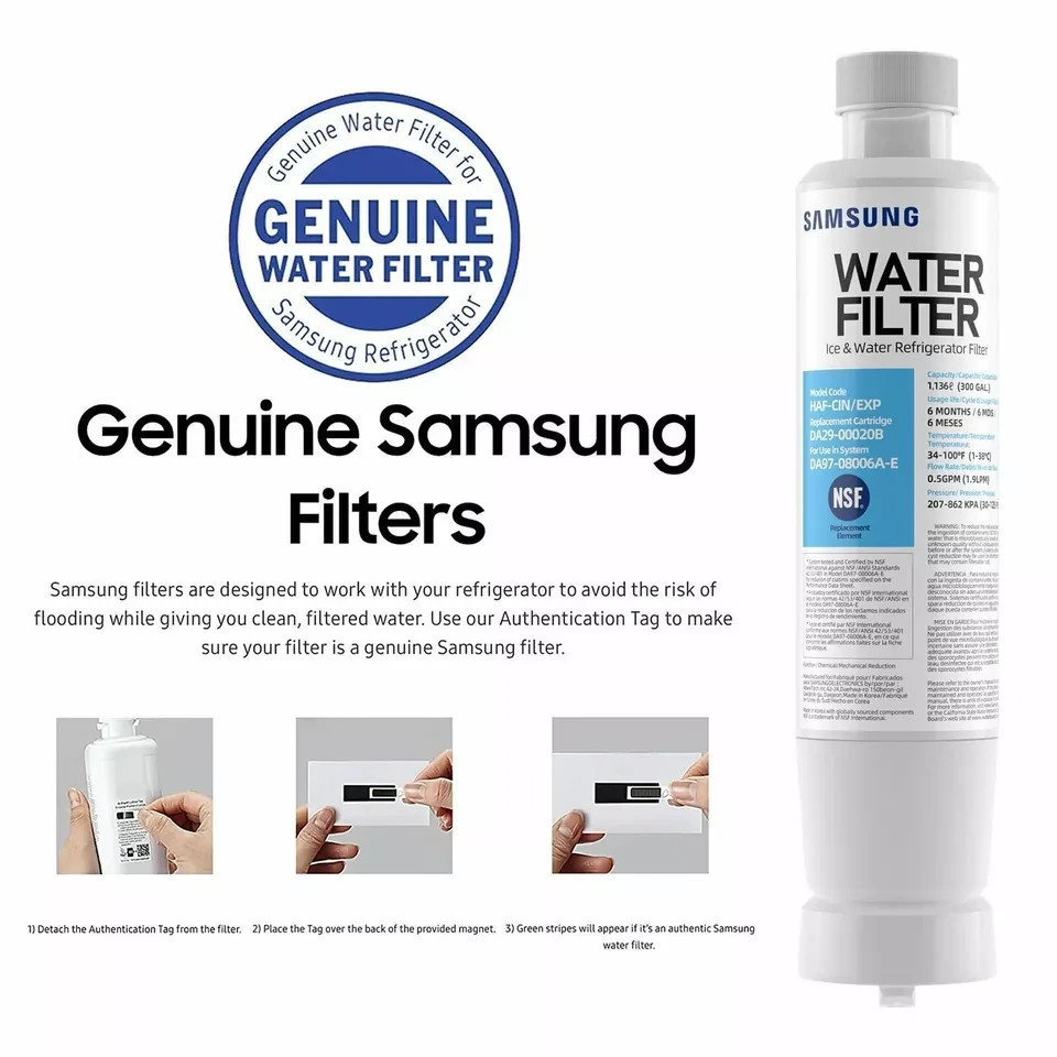 1 PACK Sealed Genuine Samsung DA29-00020B HAF-CIN/EXP Refrigerator Water Filter
