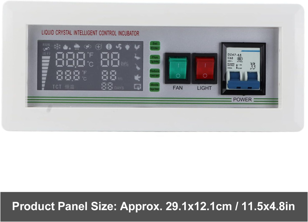 Smart Egg Incubator Controller with 5 Modes & Large Display for Poultry