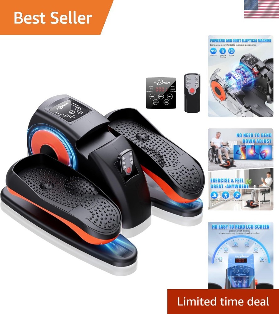 Electric Leg Exerciser with Remote Control - Compact & Portable Workout Machine