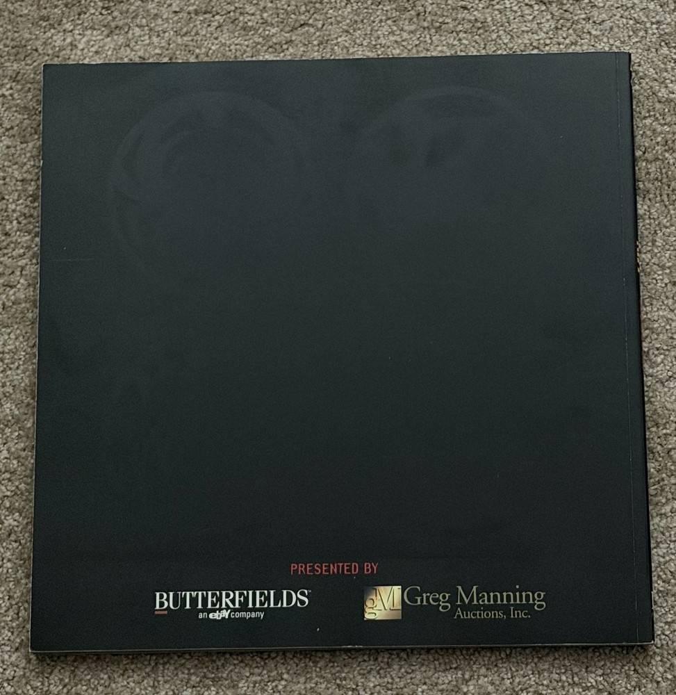 KISS 2000 Butterfield Auction Book and Auction Paddle Lot