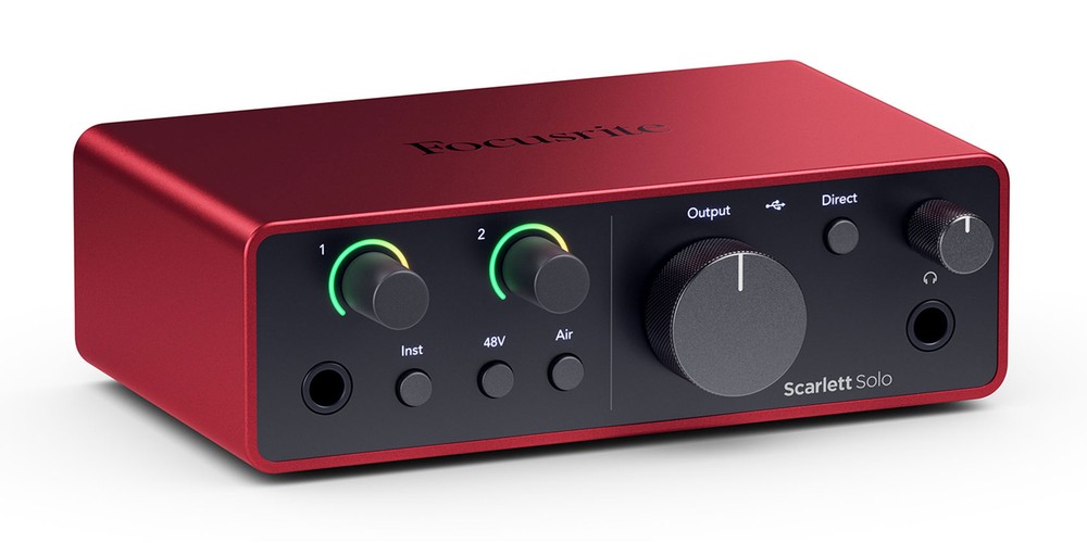 Focusrite Scarlett Solo 4th Gen Studio Recording USB Audio Interface+Software