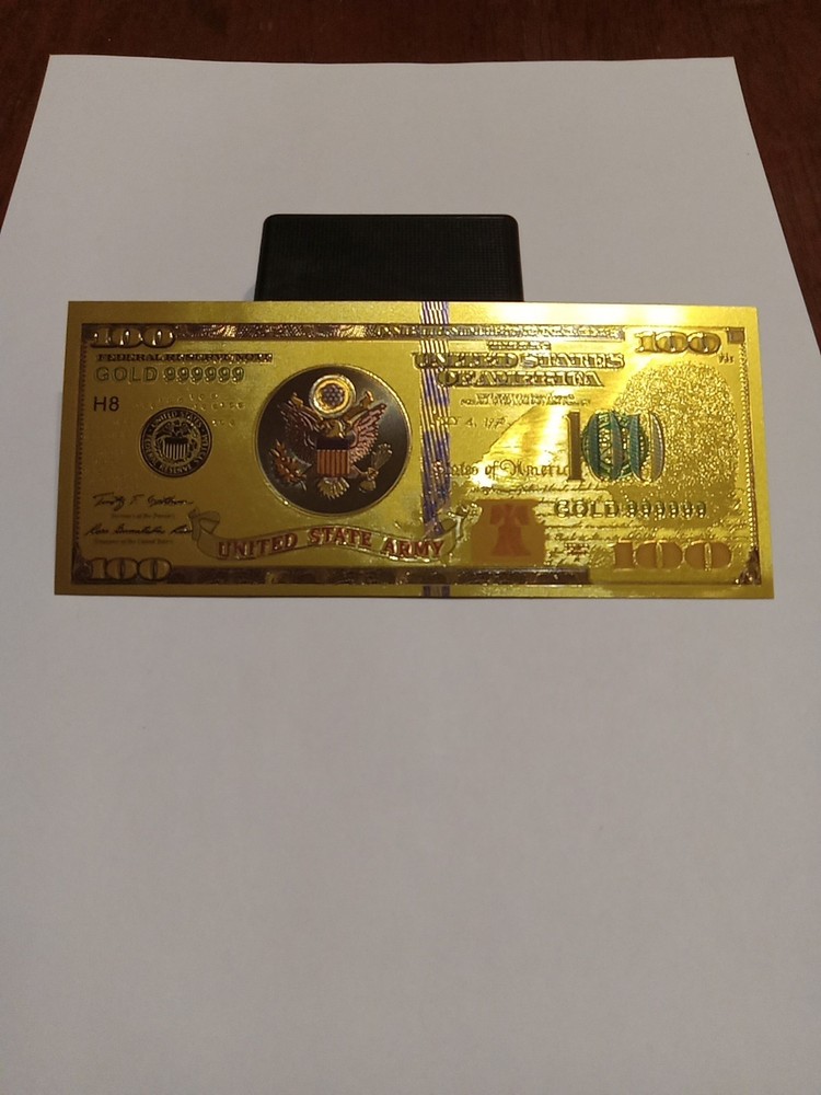 United State Army 24k Gold Foil Bank Note