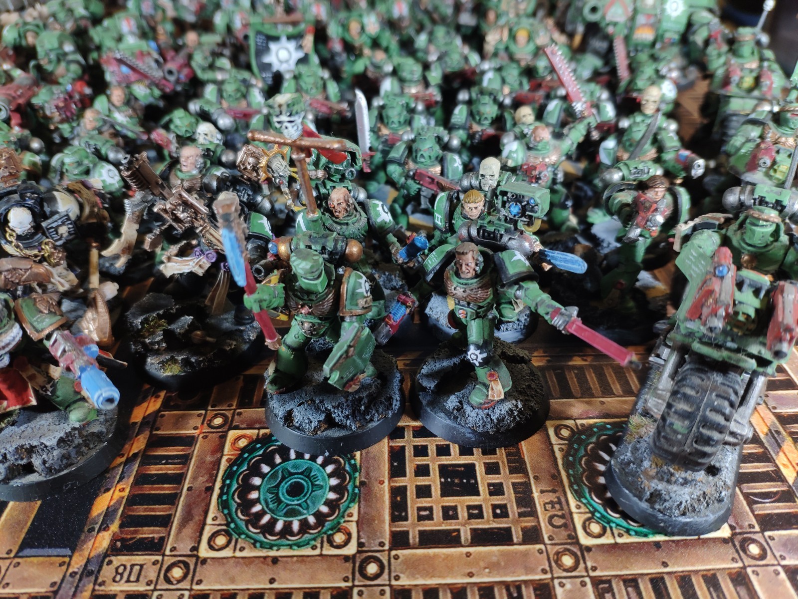 Space marine army Aurora chapter warhammer40k PAINTED