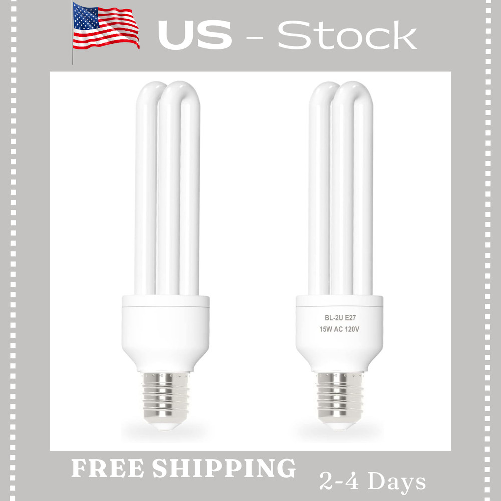 E27 15w U Type Replacement Bulb for 15w Bug Zapper, 2 Pack