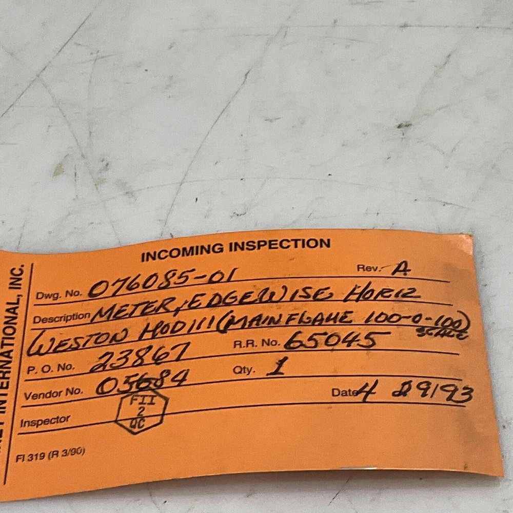 CROMPTON METERMASTER 076085-01 111 EDGEWISE METER 373