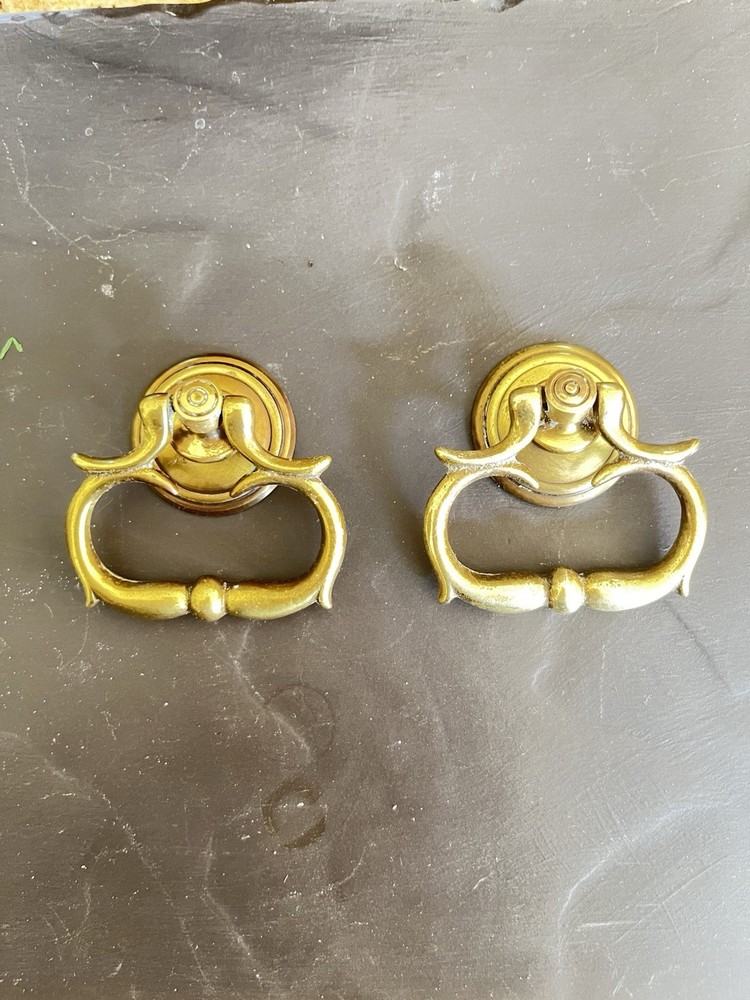 Brass Drawer Pulls Set Of 2, 2in