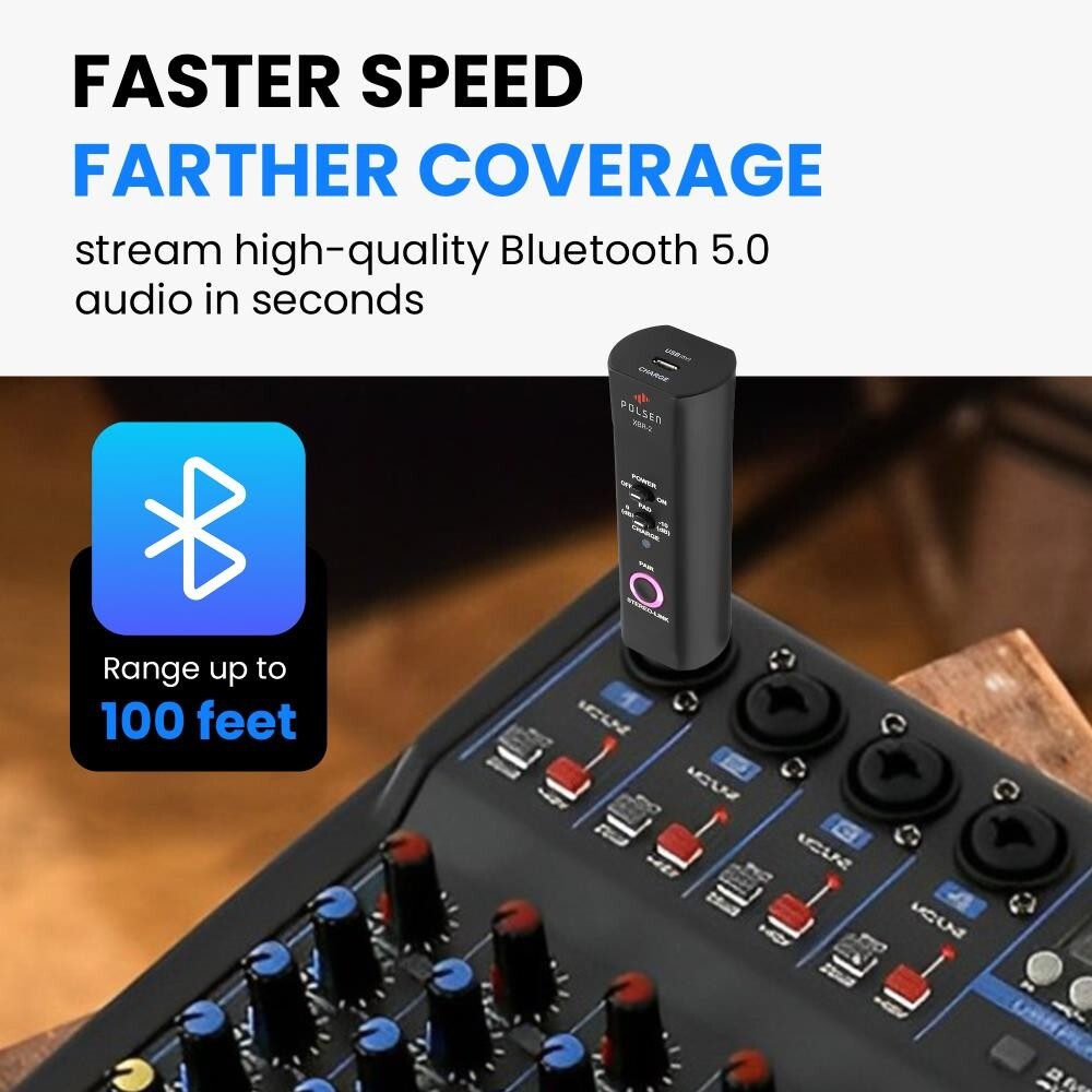 XLR Bluetooth Audio Receiver, Wireless Bluetooth 5.0 Streaming, 3-Pin XLR Output