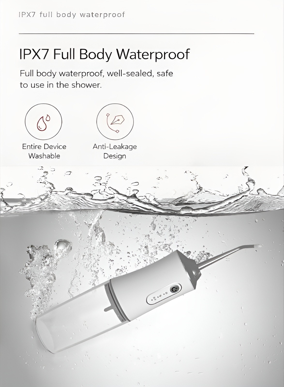 Water Flosser Water Pick Cordless Oral Irrigator Dental Teeth Cleaner