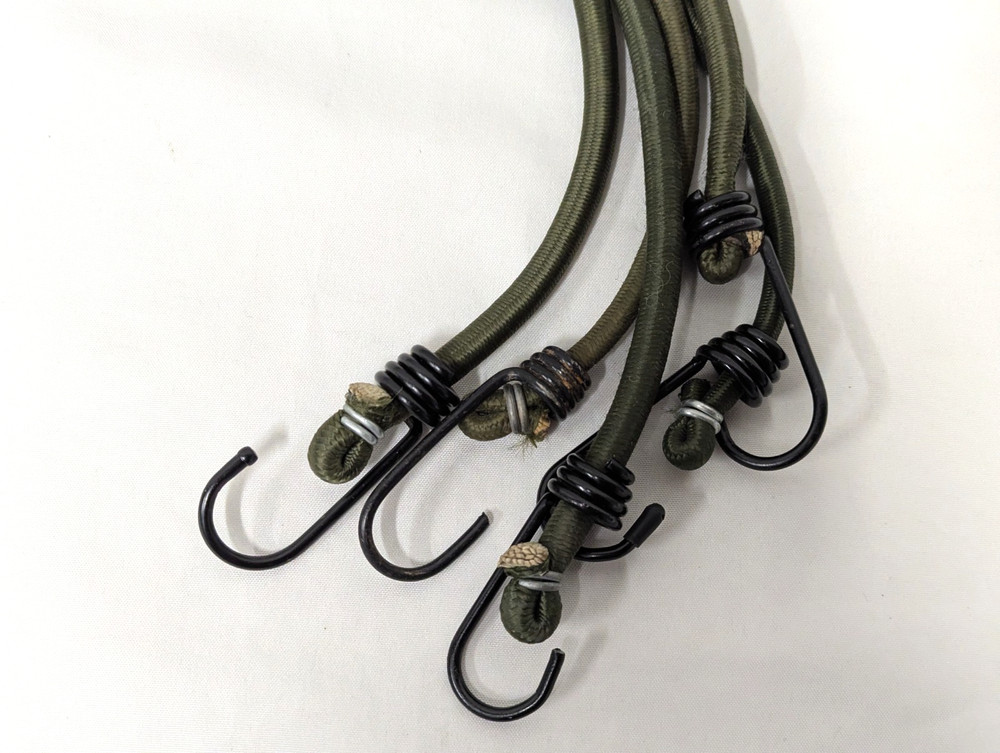 Genuine British Army Elasticated Bungee Cord Straps x 5