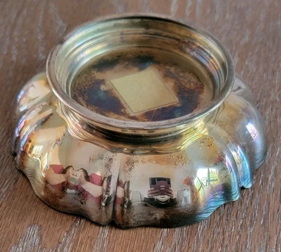 ONEIDA Silversmiths Silver Plated Candy Dish Bowl Scalloped Vintage 5"