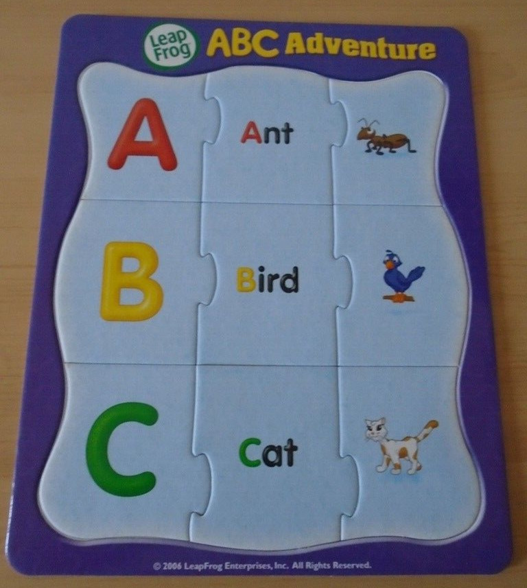 2006 LeapFrog SIX Tray Puzzles Learning Alphabet ABCs/Math