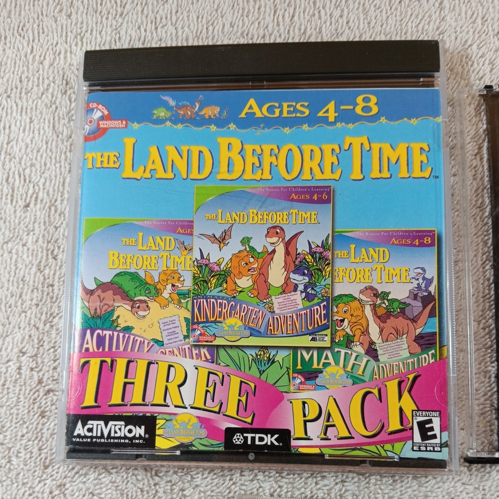 3 Pack, The Land Before Time, Math-broke case, Activity-sealed, Kindergarten,