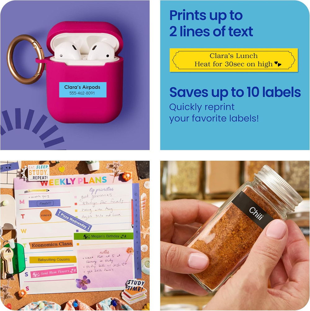 P-Touch -N25BTV3 Personal Connected Label Maker, Bluetooth (Bundle), Design&Prin