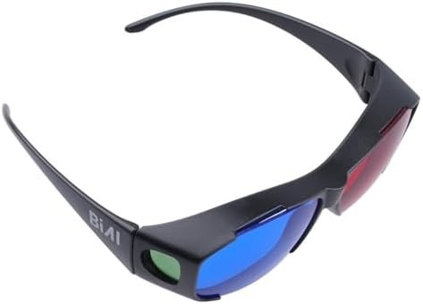BIAL Red Blue Cyan Anaglyph 3D Glasses for Movies Games Simple Style