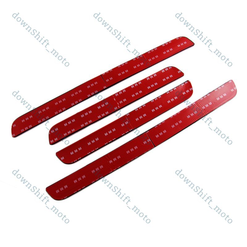 For 4PCS BlackGMCBlue Rubber Car Door Scuff Sill Cover Panel Step Protector