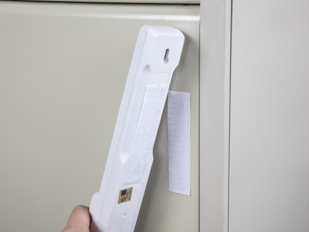 Adhesive White Hook & Loop 4" Mounting Strips 8 Pack Heavy Duty Water Resistant