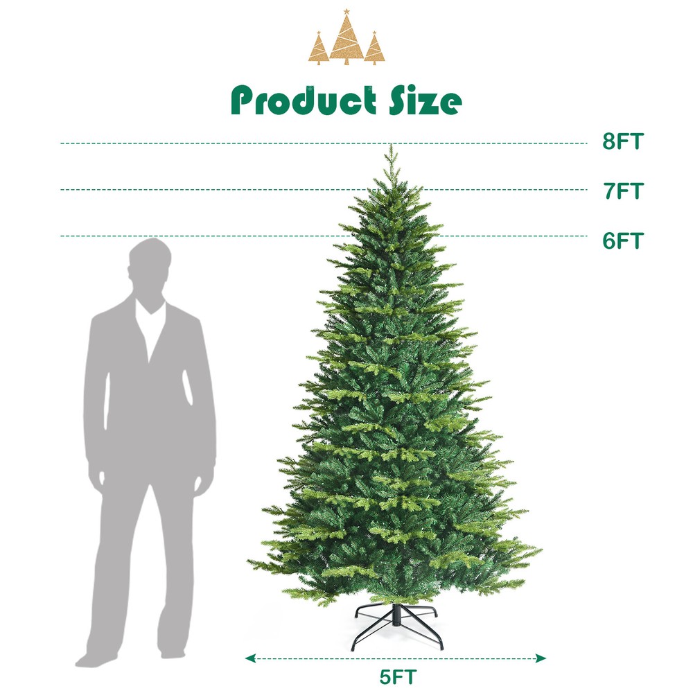8ft App-Controlled Pre-lit Christmas Tree w/ DIY Modes Multicolor Lights