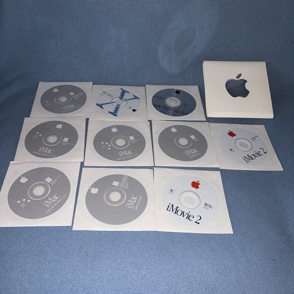 VTG Original Apple iMac DV Macintosh Mac 9.0.4 Software Restore Disc Bundle 7829