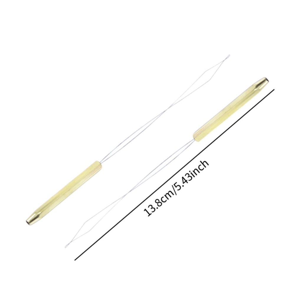 2Pcs Bobbin Threader for Fly Tying Copper Gift Professional Fly Tying Tool