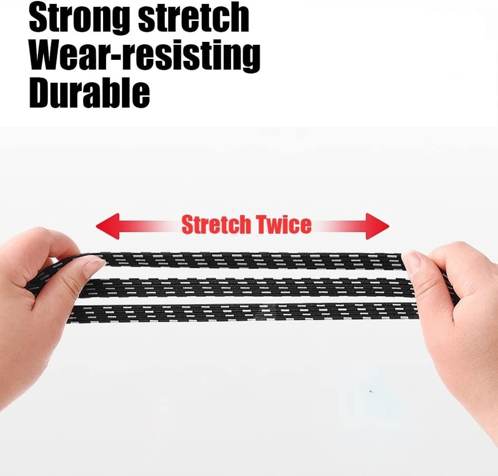 2PCS Bike Bungee Cords 23" Elastic Strap Rope with Plastic Hooks