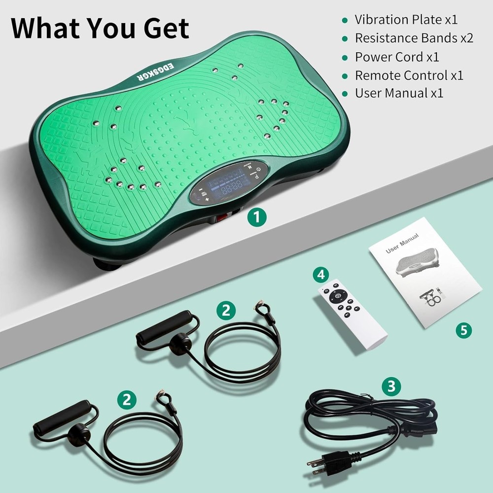 Vibration Plate Exercise Machine; Bluetooth; 330lb; Weight Loss