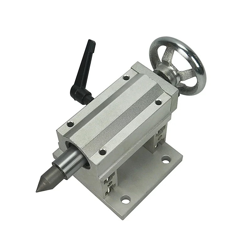 Mini Fourth Axis Rotation Spindle with Tailstock Top Tachometer Spindle DIY Kit