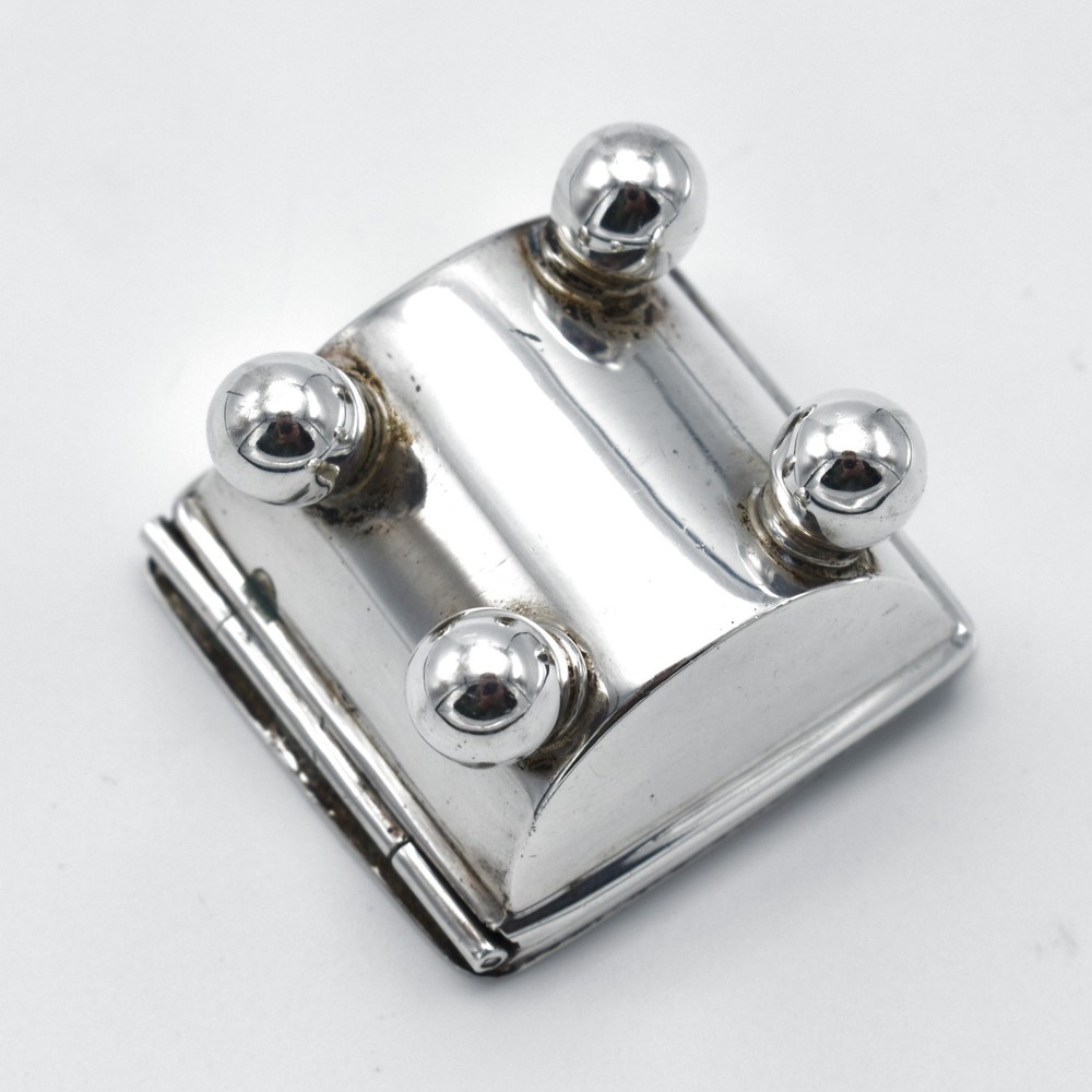 Vintage Solid Silver Stamp Case Holder 925 Sterling