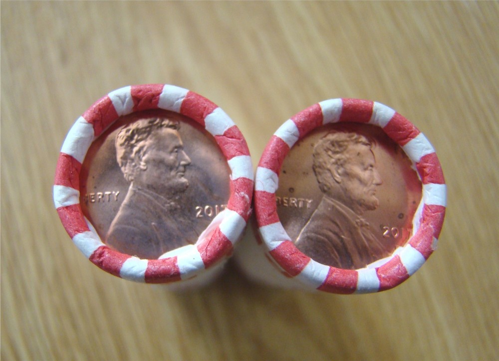 2 Loomis Rolls 2017-D U.S. 1 Cent Pennies Unopened Penny