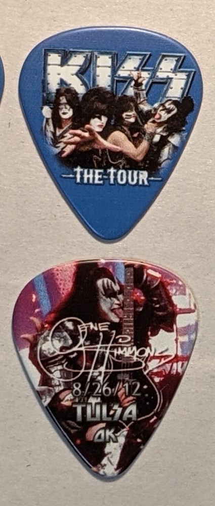 KISS THE TOUR TULSA OK 8-26-12 Guitar Pick GENE SIMMONS 2012